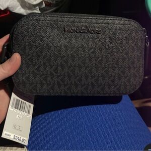 Michael Kors Charcoal Logo Crossbody Bag